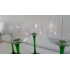 5 Wineglasses with green stand